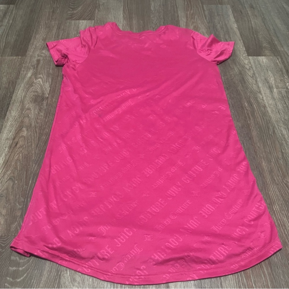 Juicy Couture Hot pink Sleepwear Nighshirt Dress Size Small Rhinestone Logo - Picture 4 of 6